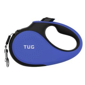 TUG Retractible Dog Leash Large Blue New 16Ft Lock Handle Strong Nylon